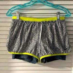 Nike Running Shorts, grey/yellow, Size M